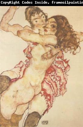 Egon Schiele Two Girls Embracing (Two Friends) (mk12)